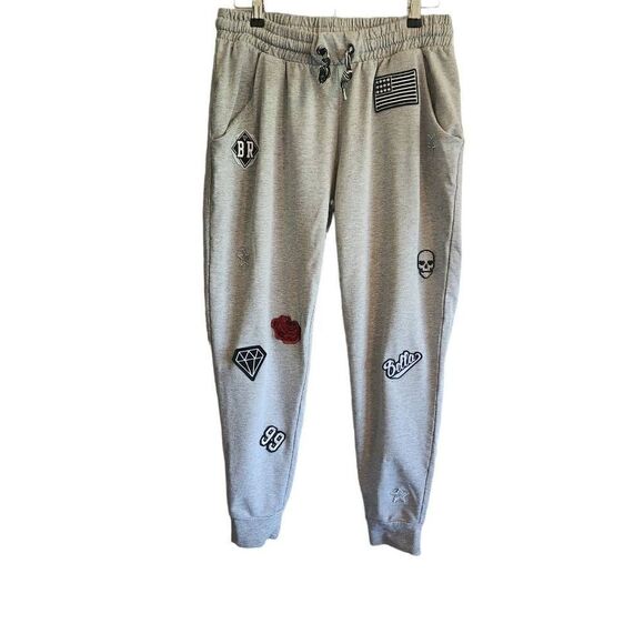 La Belle Roc Rocawear Patch Work Drop Crotch Joggers Size Large - Picture 1 of 3